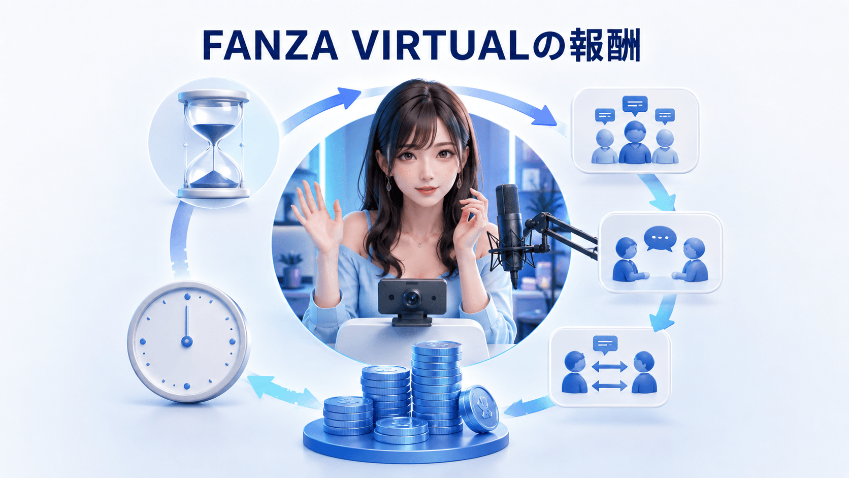 FANZA VIRTUALで働くチャットレディの報酬