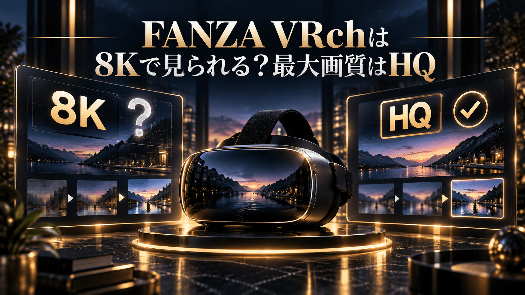 FANZA VRchの8K対応と最大画質HQの違い