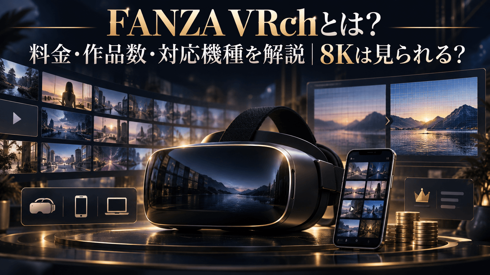 FANZA VRchの料金・作品数・対応機種・8K画質を解説