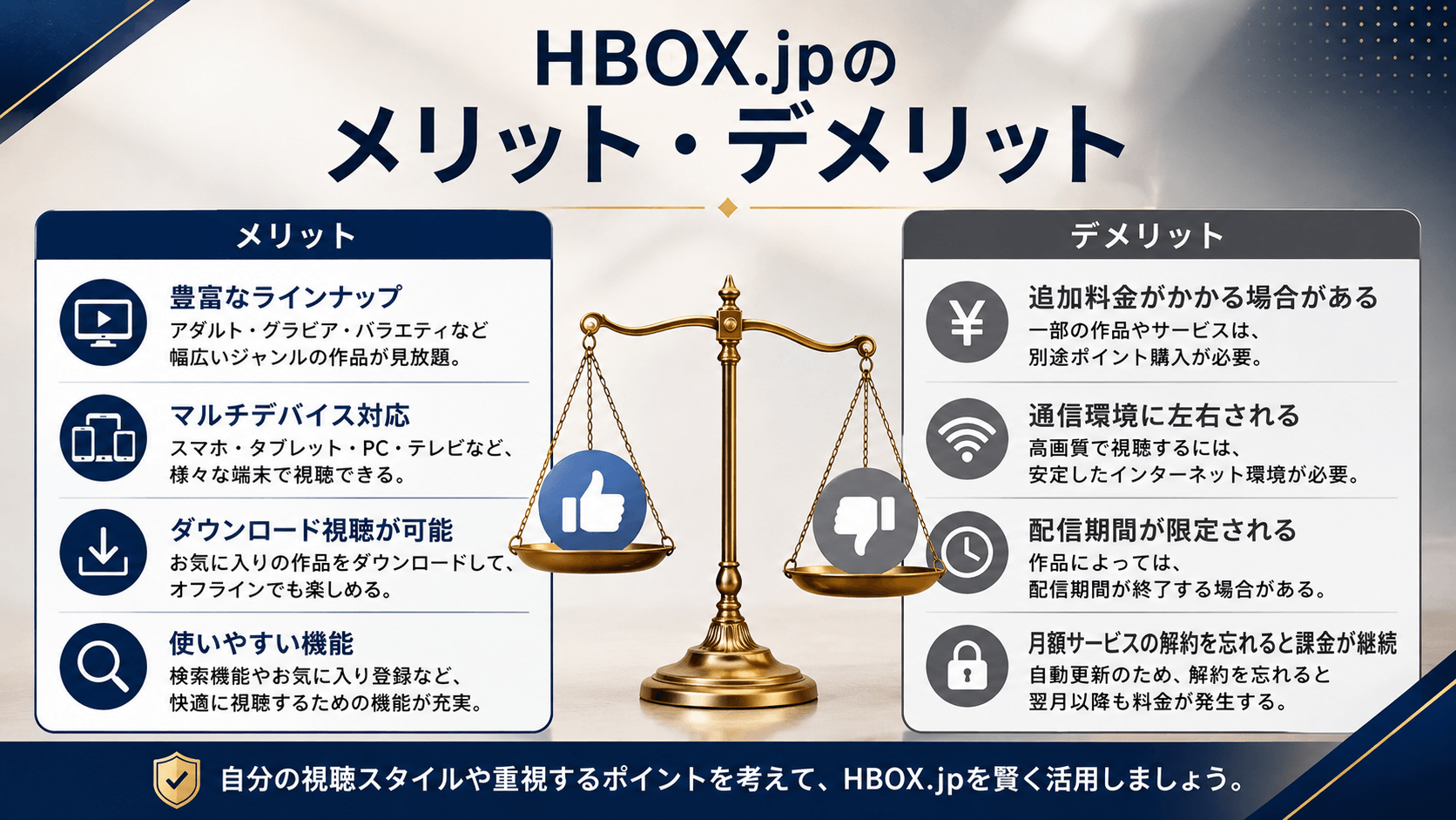 HBOX.jpのメリットとデメリット