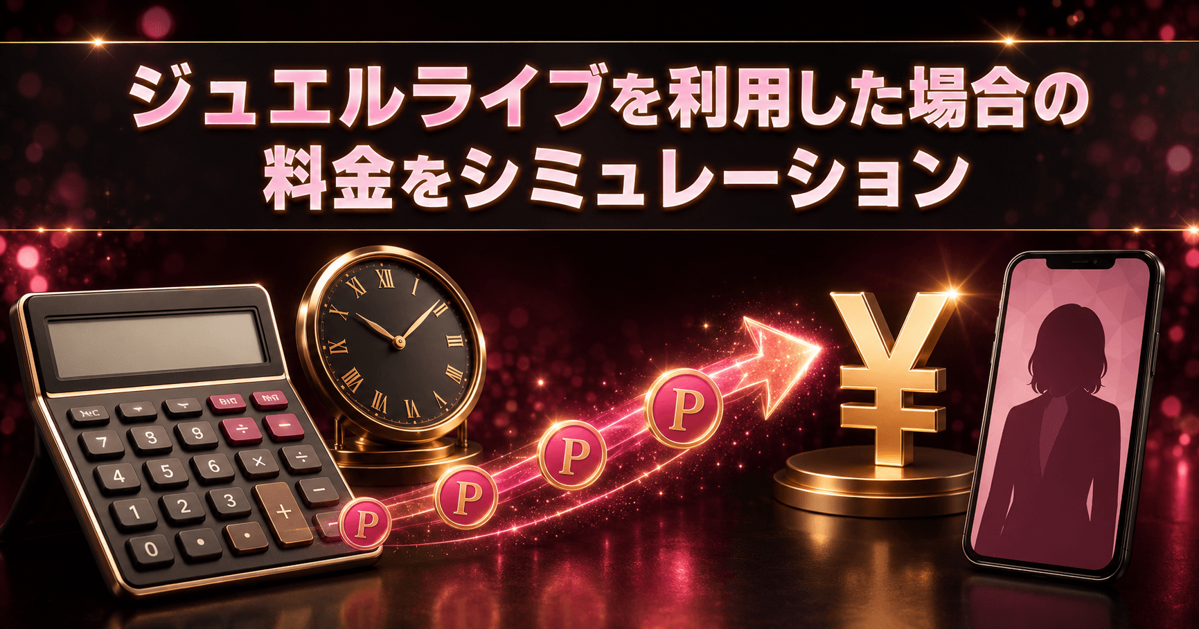 ジュエルライブの利用時間と消費ポイントによる料金シミュレーション