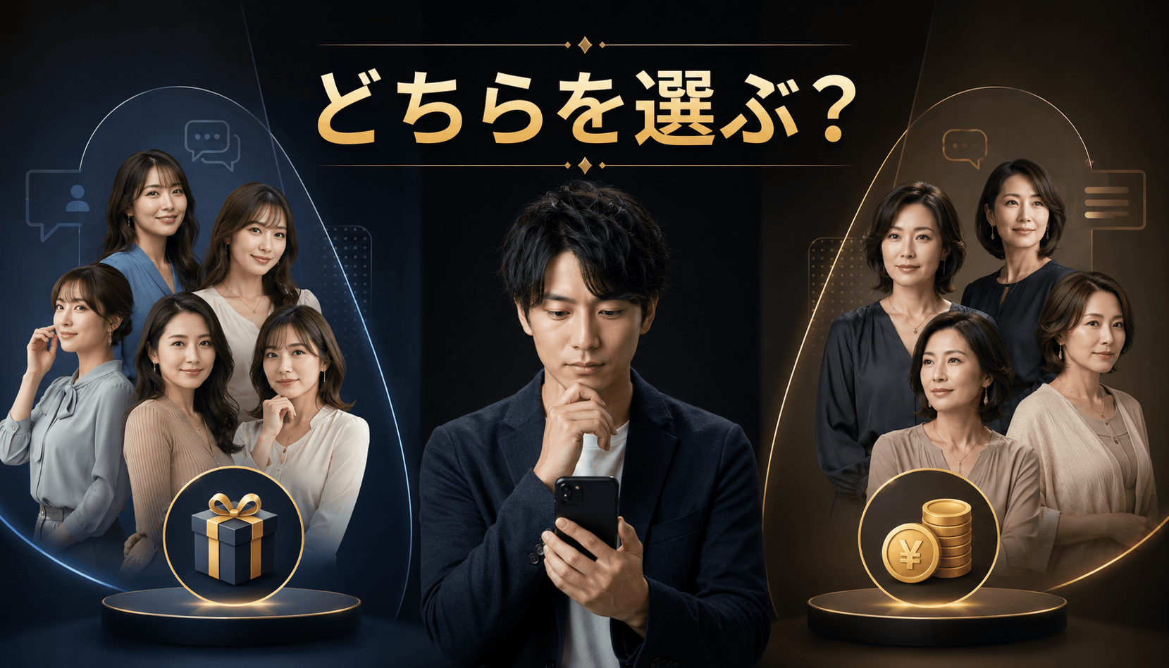 ジュエルライブとマダムライブのおすすめな人を比較したイメージ
