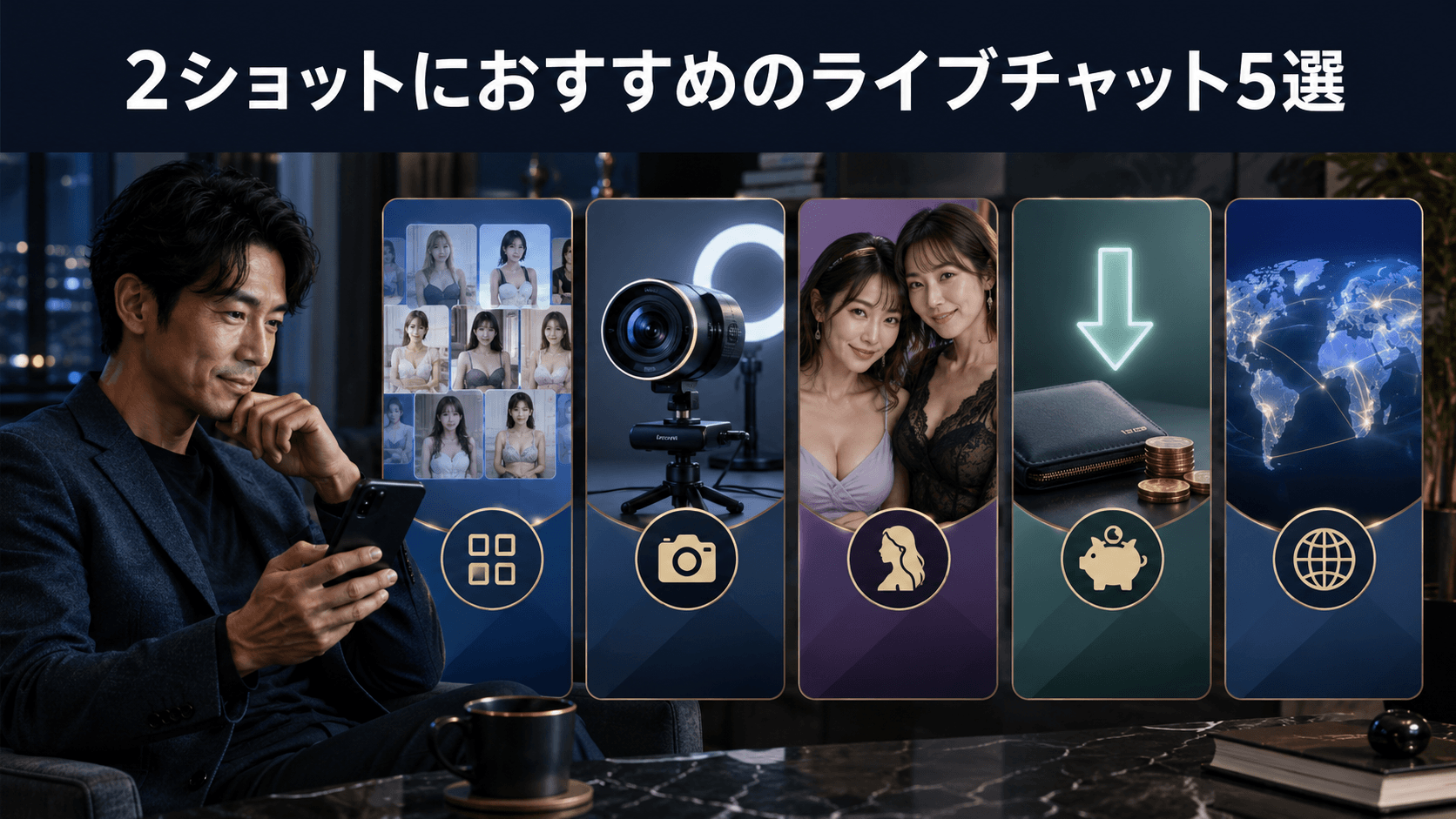 2ショットにおすすめのライブチャット5選を特徴別に紹介