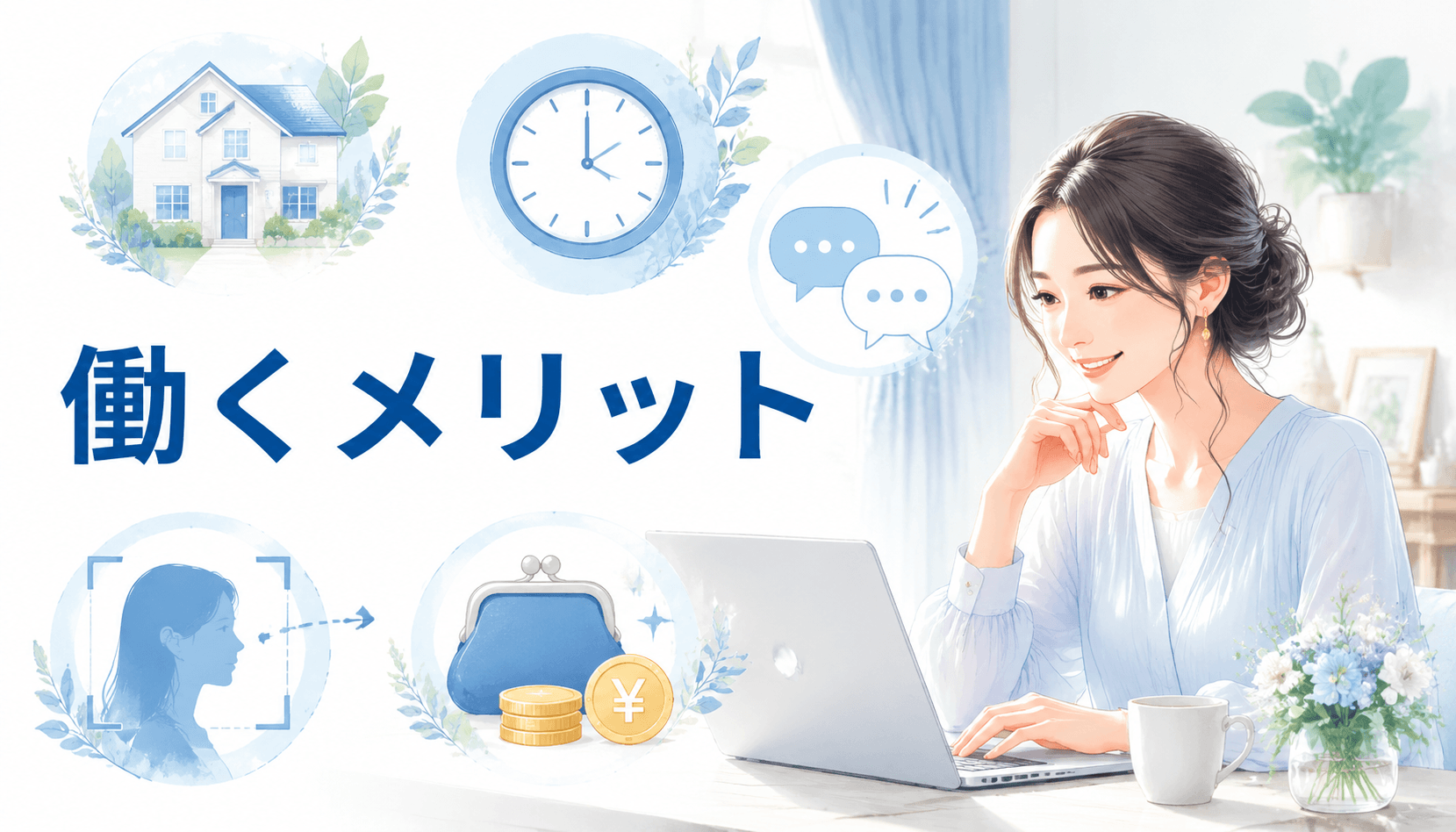 在宅勤務や柔軟な時間などマダムライブで働くメリット