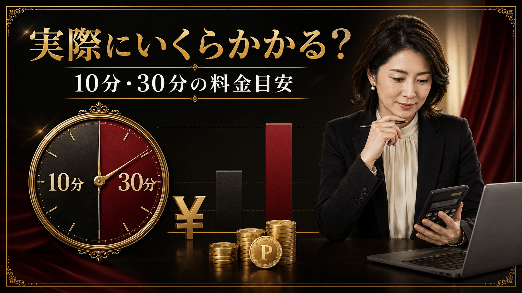 マダムライブを10分・30分利用した場合の料金目安を示した画像