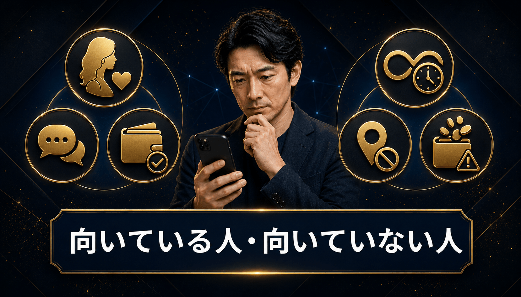 マダムライブが向いている人と向いていない人を比較するイメージ