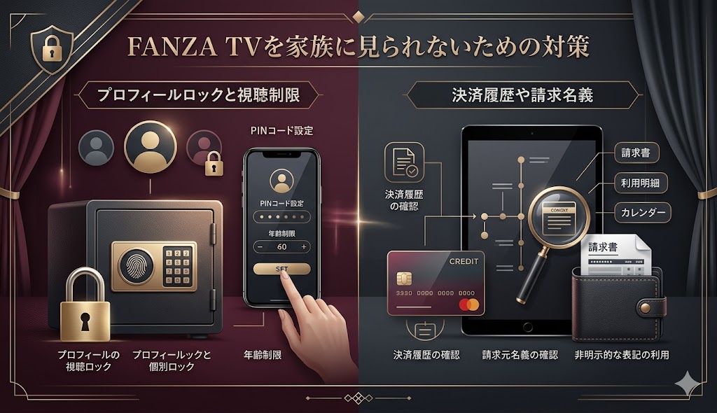 FANZA TVを家族に見られないための対策
