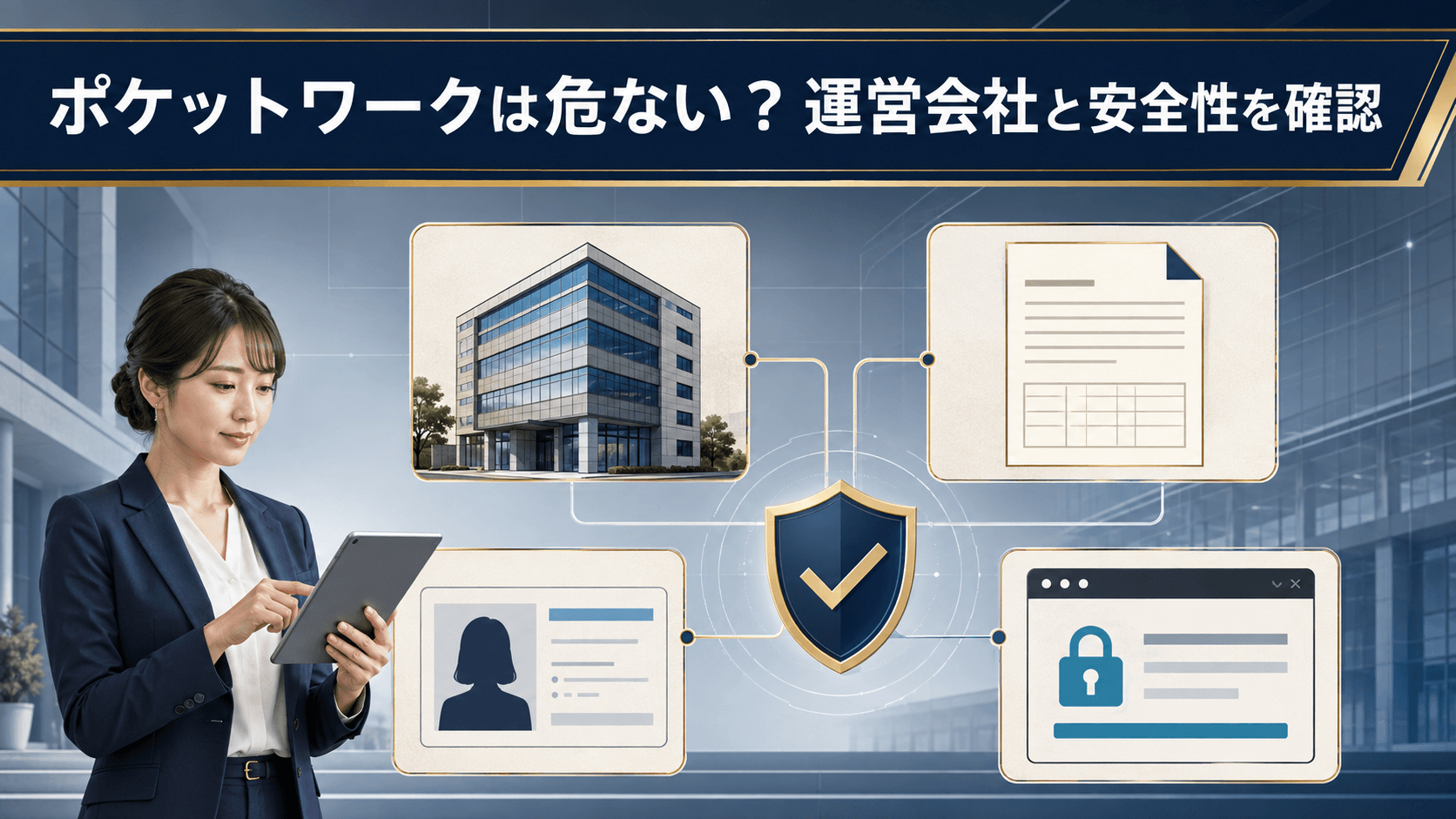 ポケットワークの運営会社と安全性を確認するイメージ