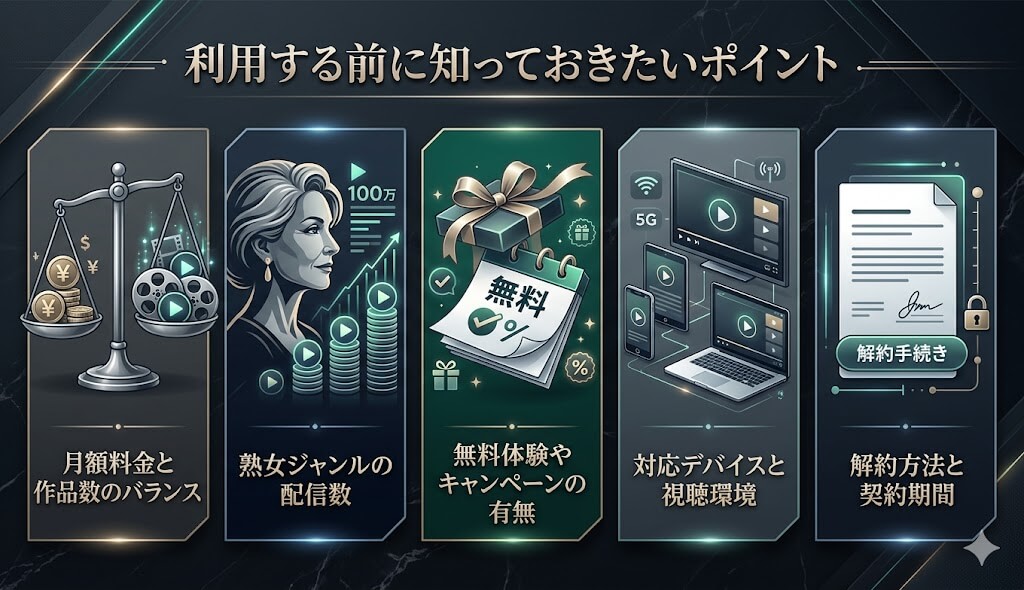 熟女AVサブスクを利用する前に知っておきたいポイント