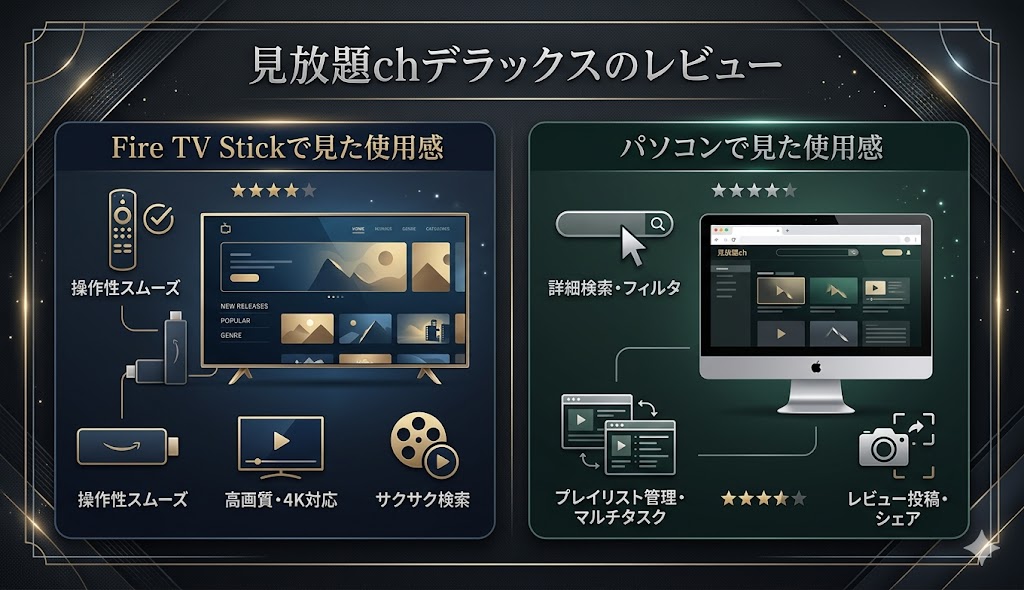 実際に見放題chデラックスを視聴したレビュー