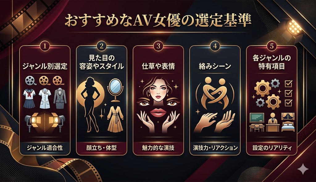 おすすめなAV女優の選定基準と採点方法