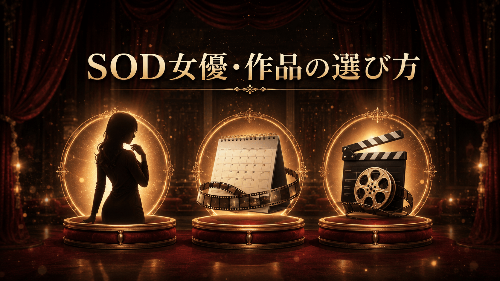 SOD女優・デビュー時期・作品シリーズの3つの選び方を表した画像