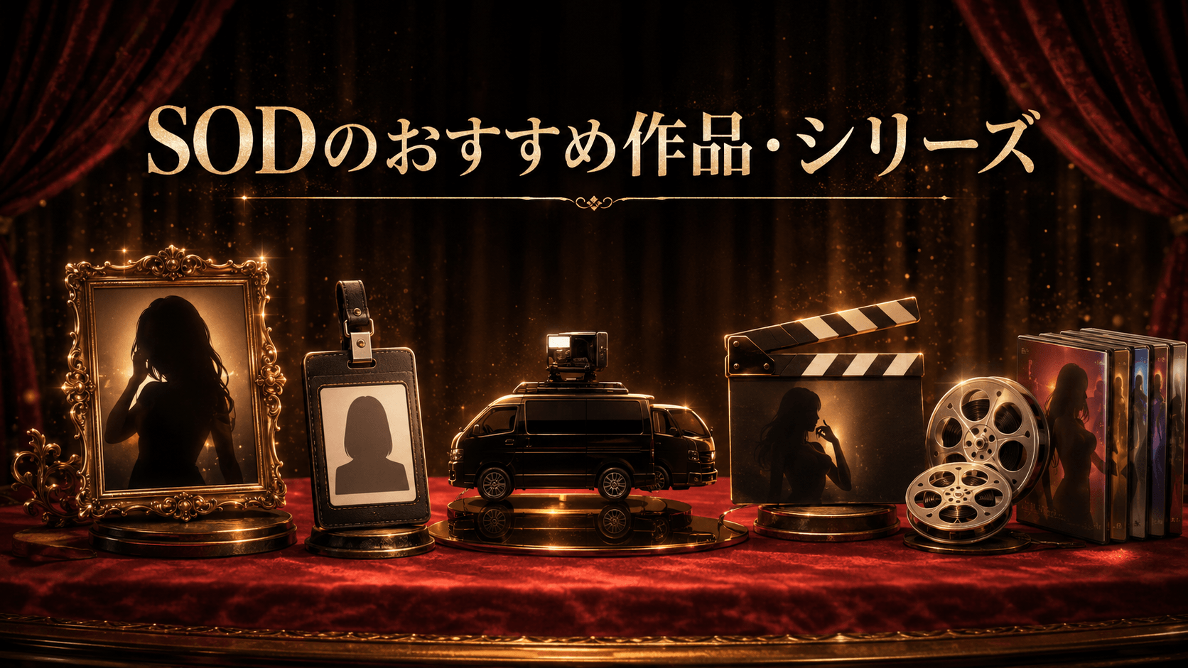 SODSTAR・SOD女子社員・マジックミラー号などの作品シリーズを表した画像
