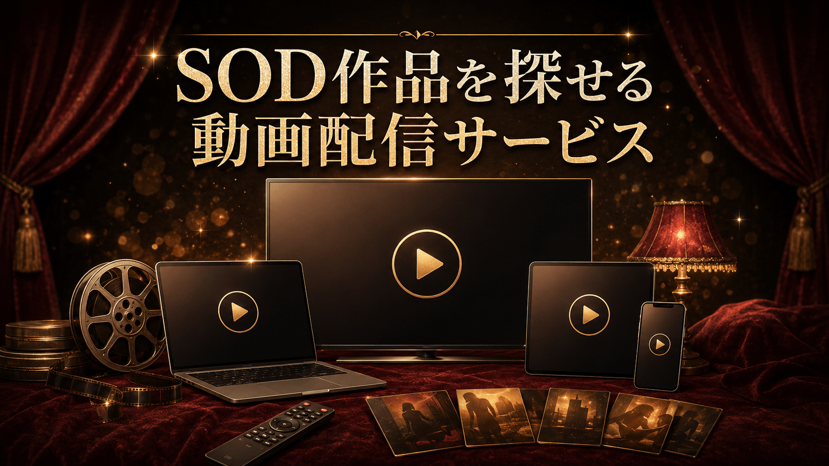テレビ・パソコン・タブレット・スマートフォンでSOD作品を探せる動画配信サービスの画像