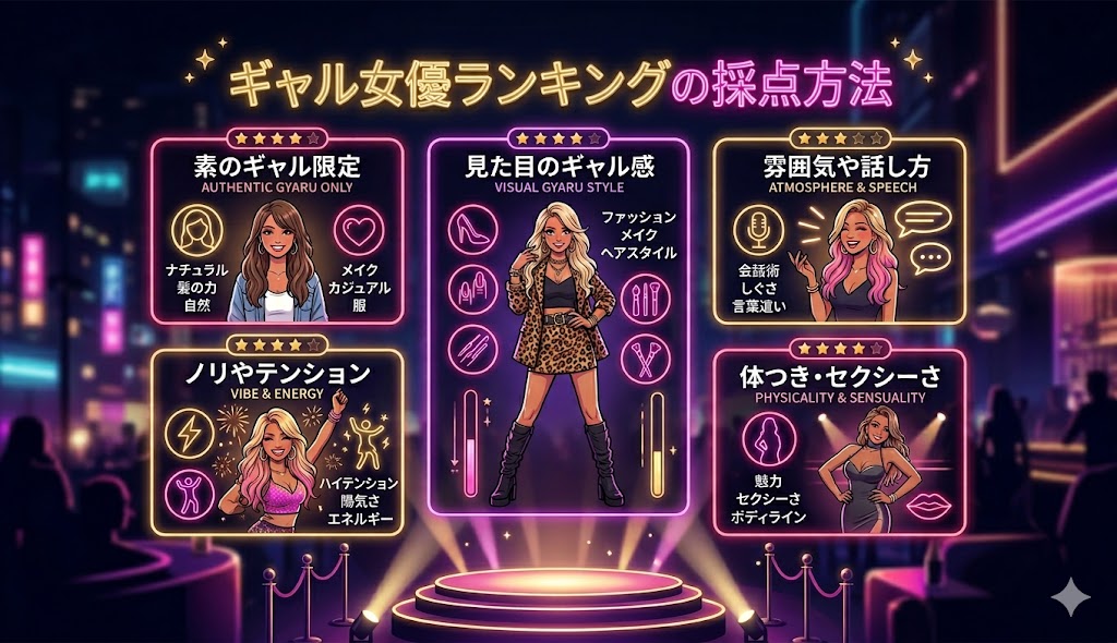 ギャルAV女優ランキングの根拠と採点方法