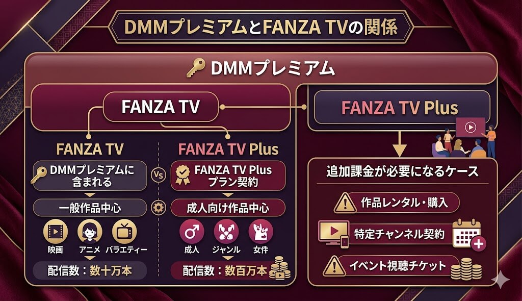 DMMプレミアムとFANZA TVの関係