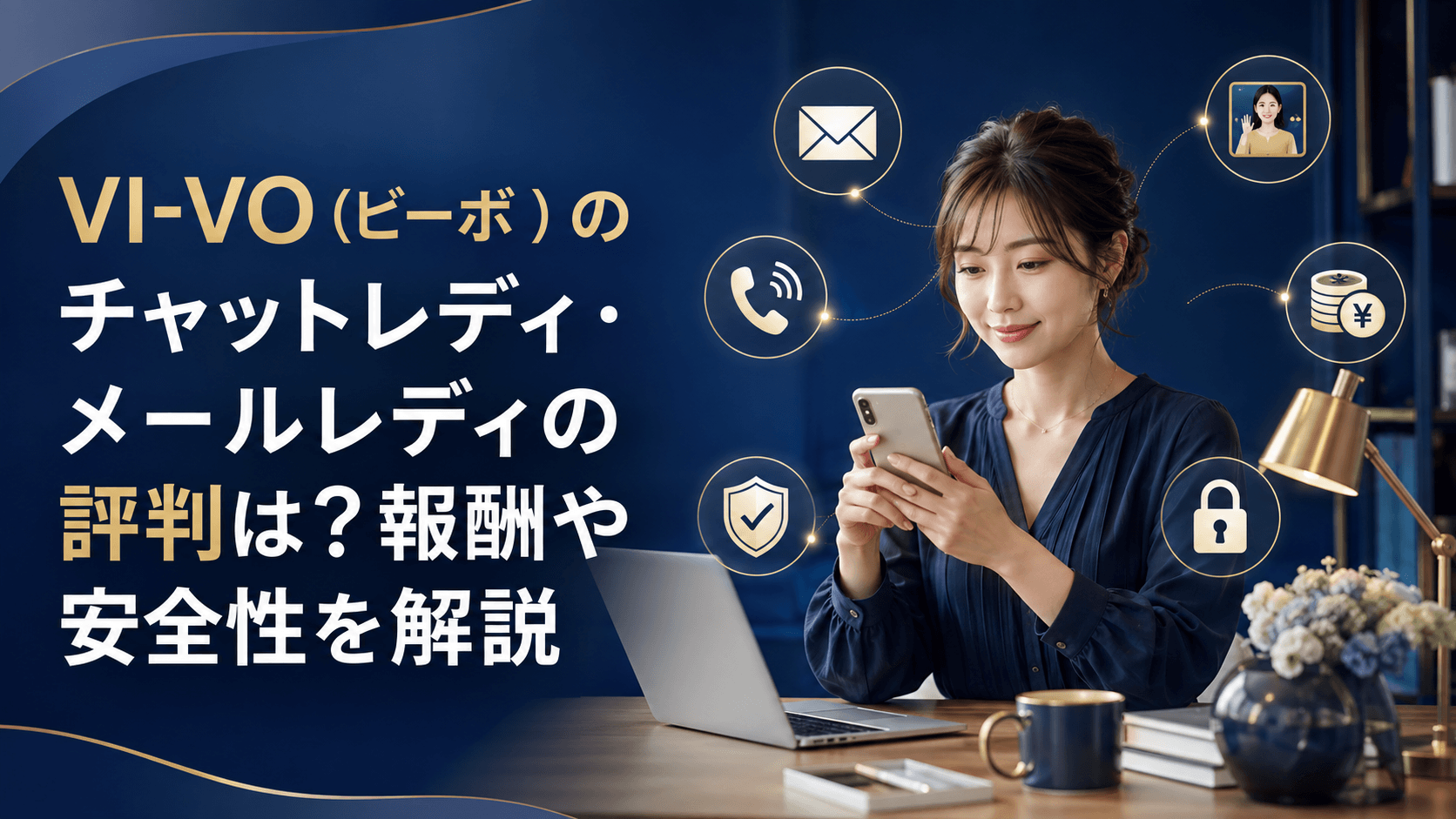 VI-VOのチャットレディ・メールレディの評判や報酬を確認する女性