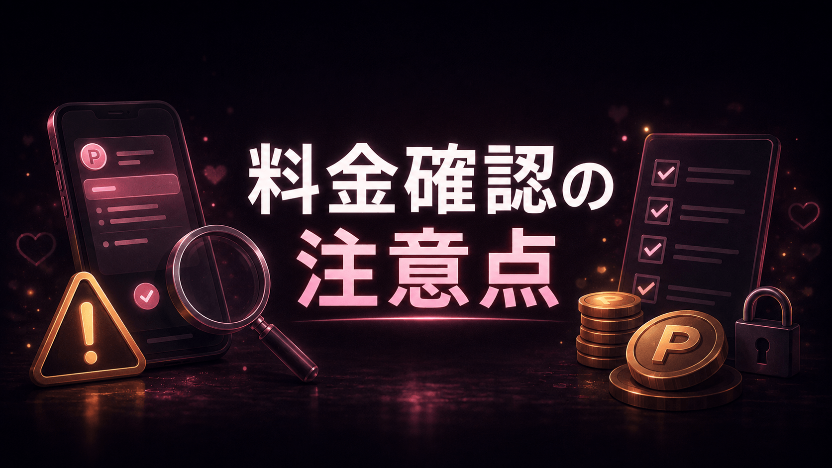 VI-VOの料金や消費ポイントを確認するときの注意点を表したイメージ