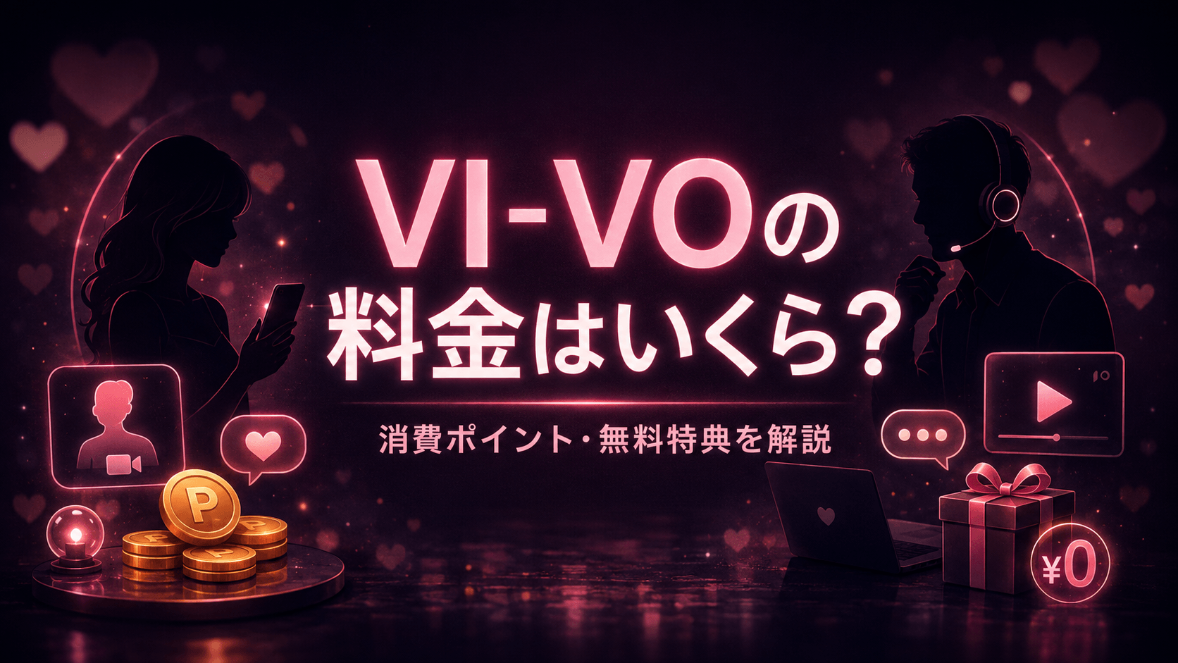 VI-VOの料金と消費ポイント・無料特典を解説するイメージ