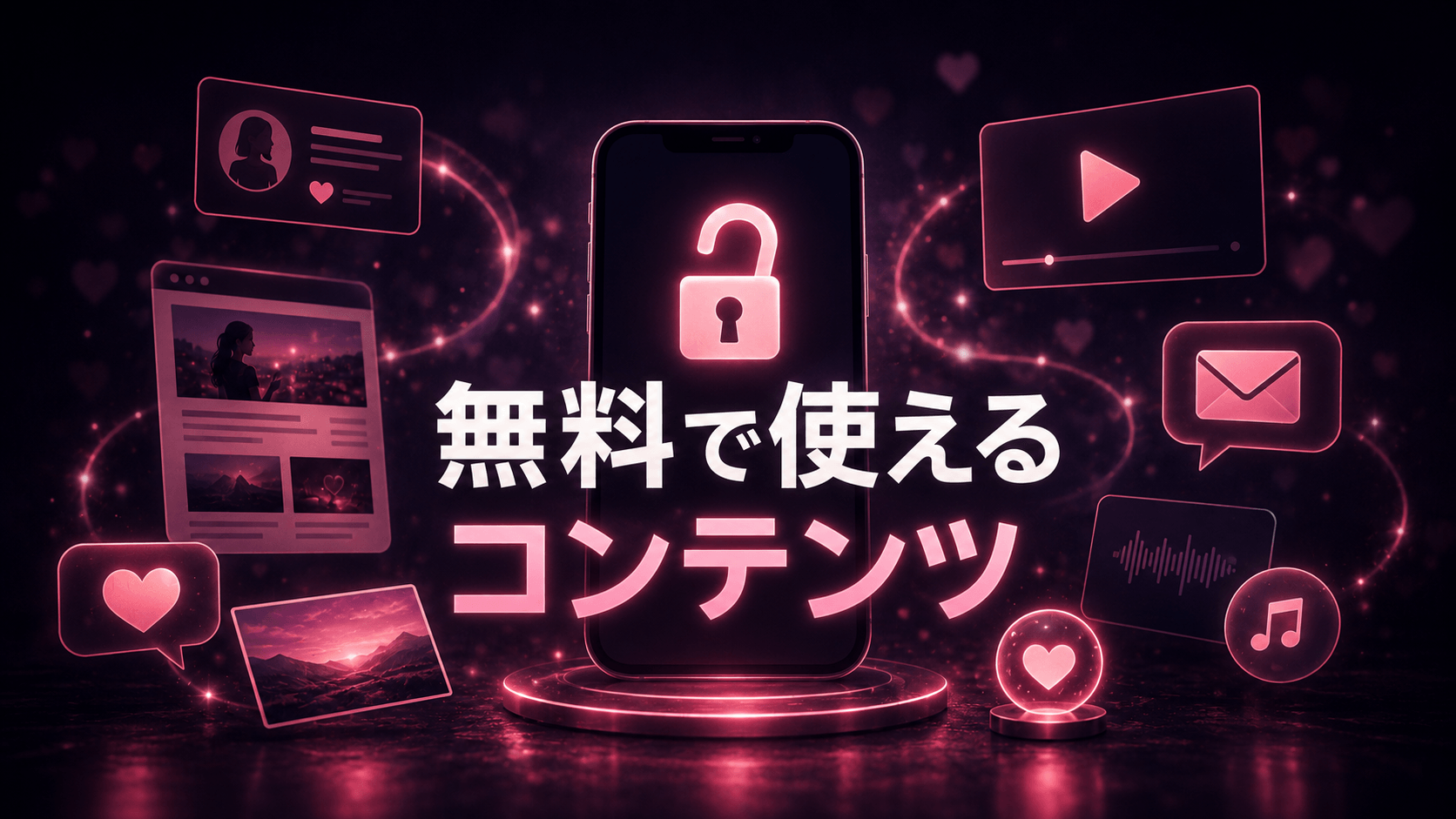 VI-VOで無料利用できるプロフィールや動画、メッセージなどのイメージ