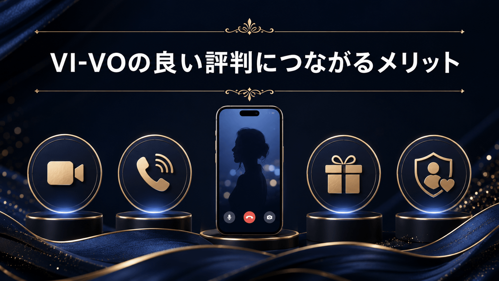 VI-VOのビデオ通話や音声通話などのメリットを表したイメージ