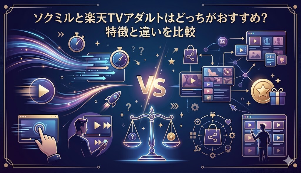 ソクミルと楽天TVアダルトはどっちがおすすめ？特徴と違いを分かりやすく比較