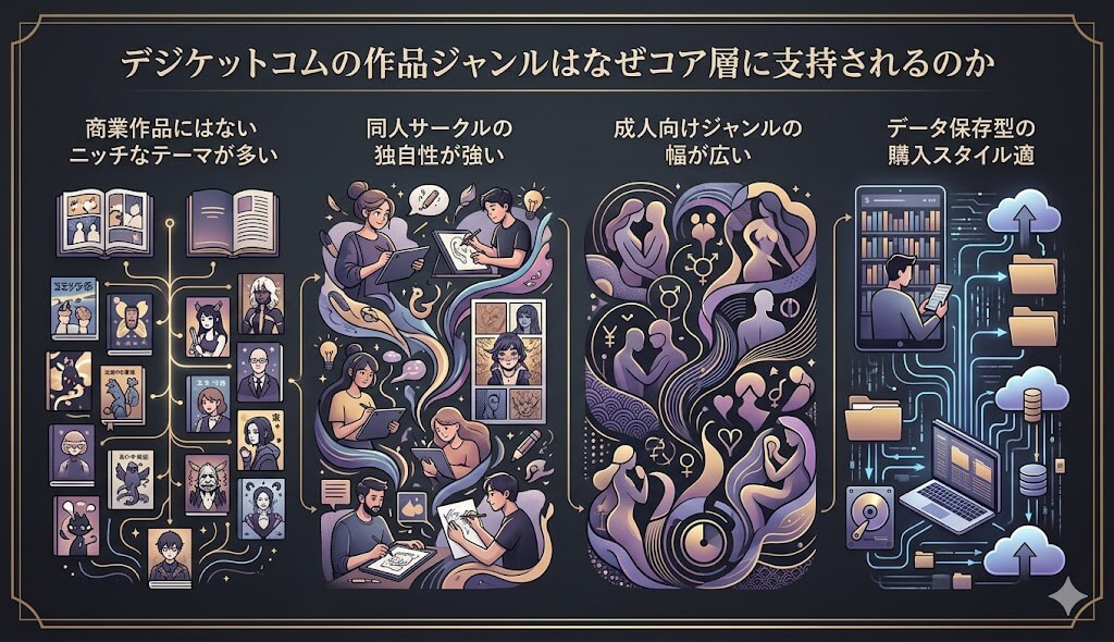 デジケットコムの作品ジャンルはなぜコア層に支持されるのか